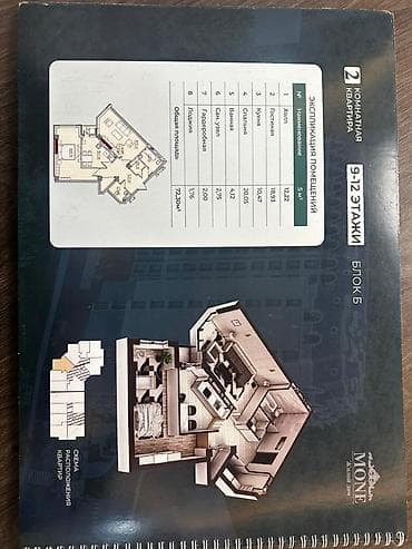 2 комнаты, 72 м², Нижний Джал (Джал-23) Элитка, 11 этаж at lalafo.kg 2 комнаты, 72 м², Нижний Джал (Джал-23) Элитка, 11 этаж