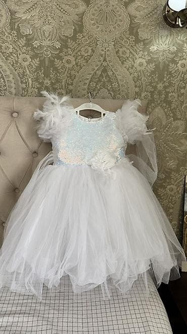 Детское платье, цвет - Белый at lalafo.kg Детское платье, цвет - Белый