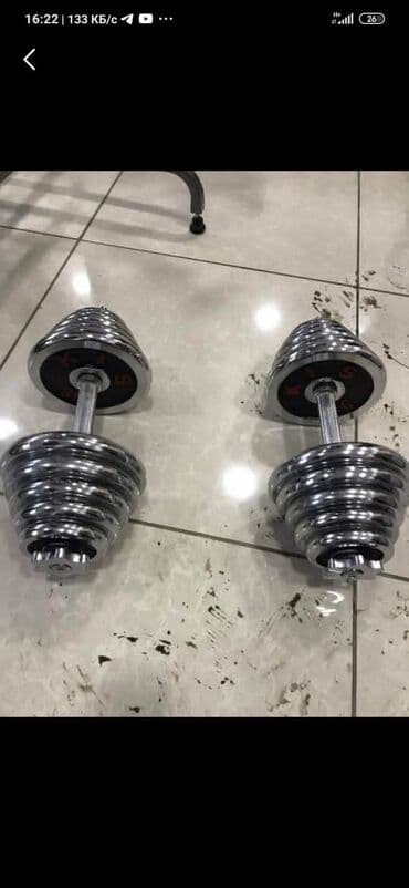 Гантели Листайте дальше фото : Хромированные lalafo.kg да Гантели Листайте дальше фото : Хромированные