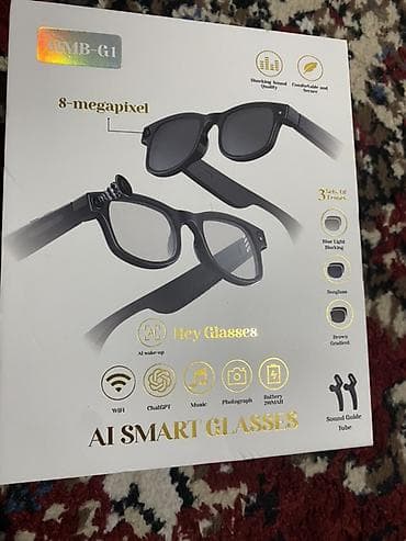 AI SMART GLASSES AIMB-G1 — умные очки с камерой и аудио Стильные и at lalafo.kg AI SMART GLASSES AIMB-G1 — умные очки с камерой и аудио Стильные и