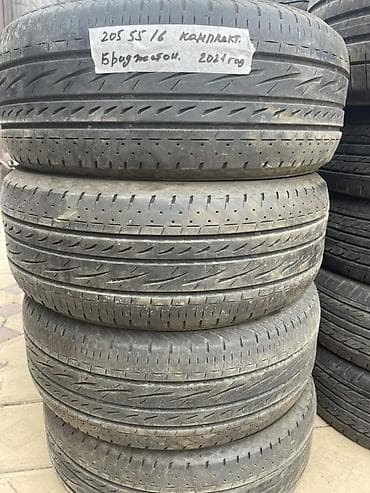 Шины 205 / 55 / R 16, Лето, Б/у, Комплект, Легковые, Bridgestone at lalafo.kg Шины 205 / 55 / R 16, Лето, Б/у, Комплект, Легковые, Bridgestone