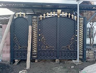 Металлические ворота и калитки под ключ. - Распашные конструкции из at lalafo.kg Металлические ворота и калитки под ключ. - Распашные конструкции из