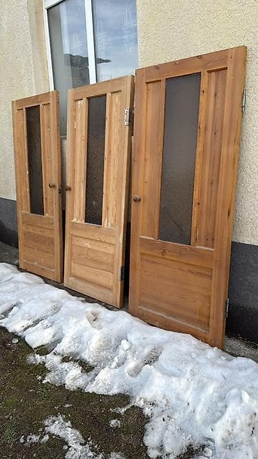 Металл сейф эшиктери: Межкомнатные деревянные двери с остеклением + комплект коробок lalafo.kg да — 1 Металл сейф эшиктери: Межкомнатные деревянные двери с остеклением + комплект коробок — 1