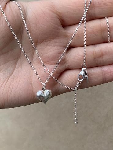 Күмүш сөйкөлөр: Подвеска-цепочка из серебра с кулоном «сердце». - Материал: серебро - lalafo.kg да — 1 Күмүш сөйкөлөр: Подвеска-цепочка из серебра с кулоном «сердце». - Материал: серебро - — 1