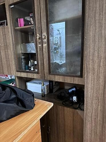 Офис эмереги: Стенка-гарнитур с рабочей зоной и множеством шкафов - Материал: ЛДСП lalafo.kg да — 6 Офис эмереги: Стенка-гарнитур с рабочей зоной и множеством шкафов - Материал: ЛДСП — 6