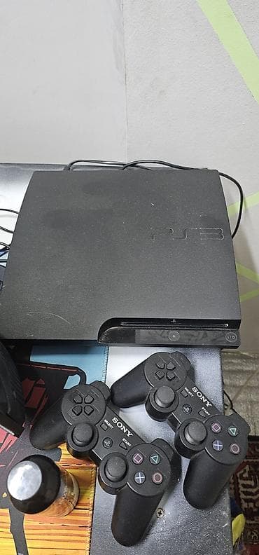 Игровая консоль Sony PlayStation 3 (модель Slim) с комплектом at lalafo.kg Игровая консоль Sony PlayStation 3 (модель Slim) с комплектом