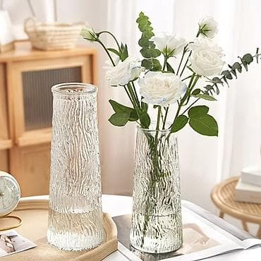 Стеклянная ваза Без покрытия 20 см 600 сом С золотистым покрытием at lalafo.kg Стеклянная ваза Без покрытия 20 см 600 сом С золотистым покрытием