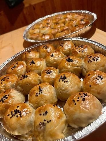 Мини-пирожки в алюминиевых формах - Нежное слоёное тесто, румяная at lalafo.kg Мини-пирожки в алюминиевых формах - Нежное слоёное тесто, румяная