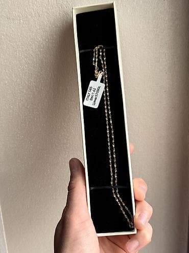 Золотая цепочка Вес 1,62 - Тип плетения: витое/спиральное с at lalafo.kg Золотая цепочка Вес 1,62 - Тип плетения: витое/спиральное с