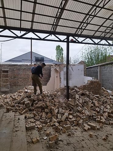 Мрамор жана гранит иштери: Дубалдарды бузуу, Полдорду бузуу, Шыптарды чечүү | Гипсокартон дубалы, Тосмолорду бузуу, Эски шыбакты алуу | Эски тушкагаздардан тазалоо, Эски шыбоону түшүрүү, Актиташты кыруу | Ламинатты демонтаждоо, Паркетти демонтаждоо, Линолеумду демонтаждоо | Шифер чатыр, Металл черепицадан жасалган чатыр, Жумшак чатыр 6 жылдан ашык тажрыйба lalafo.kg да — 1 Мрамор жана гранит иштери: Дубалдарды бузуу, Полдорду бузуу, Шыптарды чечүү | Гипсокартон дубалы, Тосмолорду бузуу, Эски шыбакты алуу | Эски тушкагаздардан тазалоо, Эски шыбоону түшүрүү, Актиташты кыруу | Ламинатты демонтаждоо, Паркетти демонтаждоо, Линолеумду демонтаждоо | Шифер чатыр, Металл черепицадан жасалган чатыр, Жумшак чатыр 6 жылдан ашык тажрыйба — 1