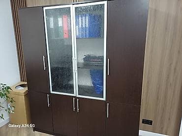 Комплект офисной мебели, Б/у, Шкаф, Самовывоз, Платная доставка, цвет - Коричневый at lalafo.kg Комплект офисной мебели, Б/у, Шкаф, Самовывоз, Платная доставка, цвет - Коричневый