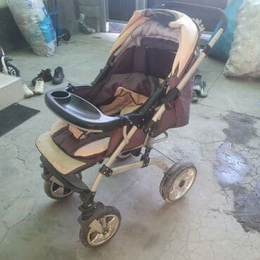 Коляска, цвет - Коричневый, Б/у at lalafo.kg Коляска, цвет - Коричневый, Б/у
