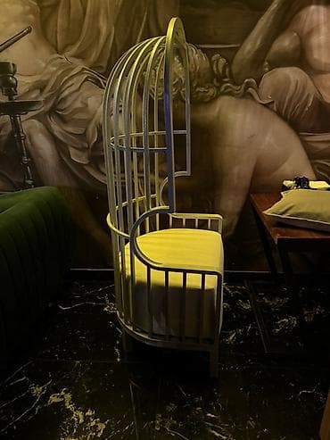 Кресло «Птичья клетка» с высоким купольным каркасом - Дизайн at lalafo.kg Кресло «Птичья клетка» с высоким купольным каркасом - Дизайн