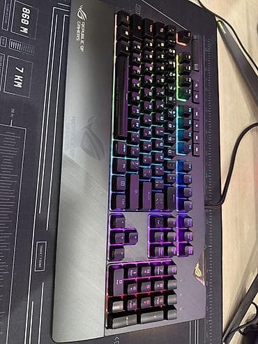 Клавиатура, Asus, Механическая, Проводное подключение, Размер: 100% at lalafo.kg Клавиатура, Asus, Механическая, Проводное подключение, Размер: 100%