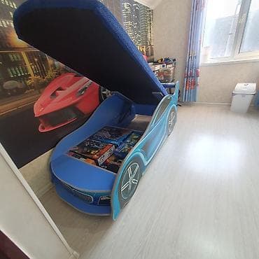 Детская односпальная кровать, Б/у, Для мальчика, С матрасом, Самовывоз at lalafo.kg Детская односпальная кровать, Б/у, Для мальчика, С матрасом, Самовывоз