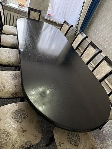 Стол и стул для зала, Б/у, Самовывоз, цвет - Коричневый at lalafo.kg Стол и стул для зала, Б/у, Самовывоз, цвет - Коричневый