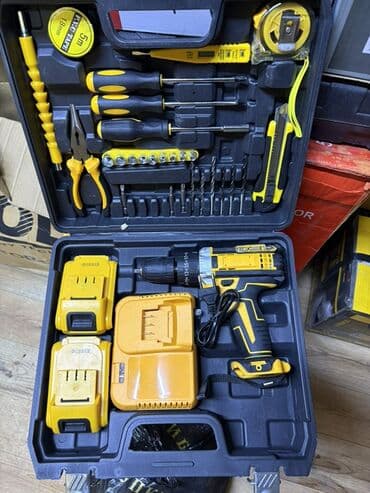 Шуруповёрт/дрель в кейсе – расширенный комплект инструментов Состав at lalafo.kg Шуруповёрт/дрель в кейсе – расширенный комплект инструментов Состав