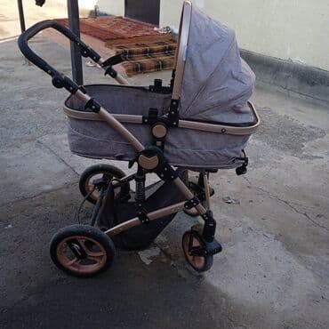 Коляска, цвет - Коричневый, Б/у at lalafo.kg Коляска, цвет - Коричневый, Б/у