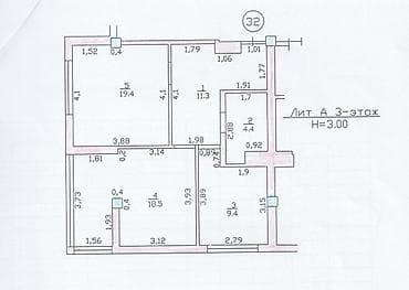 2 комнаты, 63 м², Элитка, Старый ремонт at lalafo.kg 2 комнаты, 63 м², Элитка, Старый ремонт