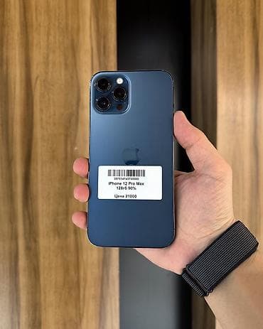 IPhone 12 Pro Max, Б/у, 128 ГБ, Pacific Blue, Защитное стекло, Чехол, 90 % at lalafo.kg IPhone 12 Pro Max, Б/у, 128 ГБ, Pacific Blue, Защитное стекло, Чехол, 90 %