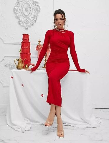 Повседневное платье, Made in KG, Осень-весна, Длинная модель, Вискоза, Прямое, M at lalafo.kg — 3 Повседневное платье, Made in KG, Осень-весна, Длинная модель, Вискоза, Прямое, M — 3