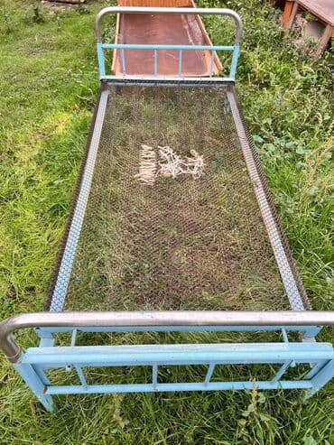 Металлическая односпальная кровать с сетчатым основанием. - Размер at lalafo.kg Металлическая односпальная кровать с сетчатым основанием. - Размер