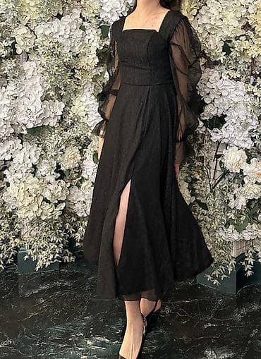 Вечернее платье, А-силуэт, Шифон, С рукавами, M at lalafo.kg Вечернее платье, А-силуэт, Шифон, С рукавами, M