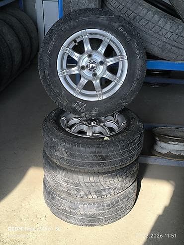 Дөңгөлөктөр монтажда 175 / 70 / R 13, Комплект, Куйма, тешиктери - 4 lalafo.kg да — 2 Дөңгөлөктөр монтажда 175 / 70 / R 13, Комплект, Куйма, тешиктери - 4 — 2