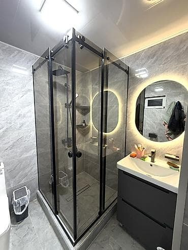 Душевые и кабины из закалённого стекла на заказ. - Типы конструкций at lalafo.kg Душевые и кабины из закалённого стекла на заказ. - Типы конструкций