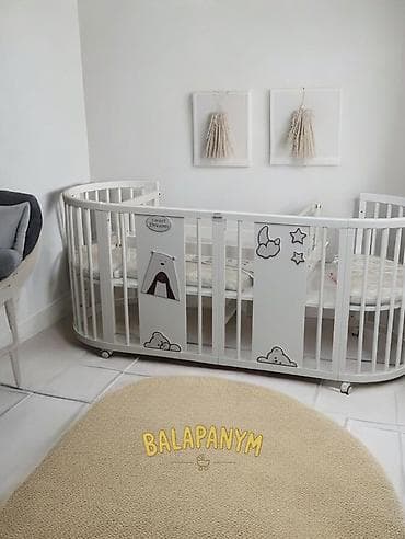 Детская кровать трансформер, Новый, Другой тип, цвет - Белый at lalafo.kg Детская кровать трансформер, Новый, Другой тип, цвет - Белый