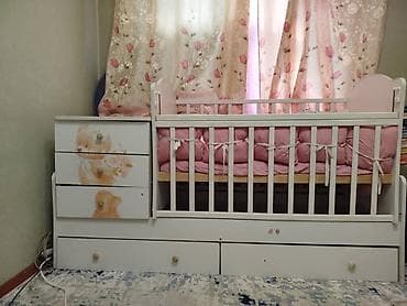 Детская кровать трансформер, Другой тип, цвет - Белый at lalafo.kg Детская кровать трансформер, Другой тип, цвет - Белый