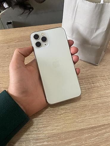 IPhone 11 Pro, Б/у, 64 ГБ, Белый, Чехол, 73 % at lalafo.kg IPhone 11 Pro, Б/у, 64 ГБ, Белый, Чехол, 73 %