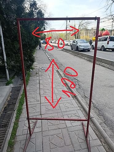 Напольная стойка/рама из металлического профиля для баннера, растяжки at lalafo.kg Напольная стойка/рама из металлического профиля для баннера, растяжки