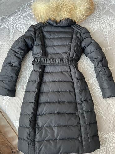 Пуховик, По колено, С поясом, S at lalafo.kg Пуховик, По колено, С поясом, S