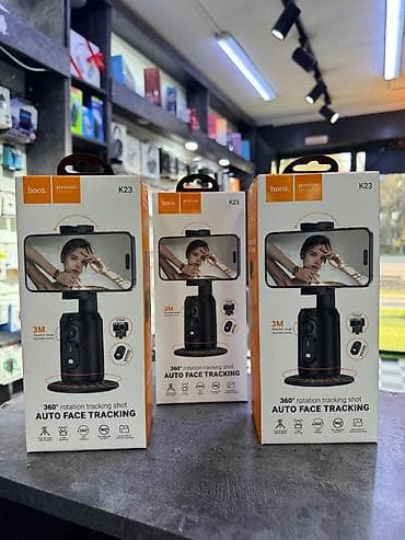 HOCO K23 — умный держатель-слежение для смартфона с автотрекингом лица at lalafo.kg HOCO K23 — умный держатель-слежение для смартфона с автотрекингом лица