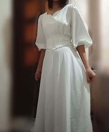 Вечернее платье, Длинная модель, С рукавами, Корсет, Стандарт at lalafo.kg Вечернее платье, Длинная модель, С рукавами, Корсет, Стандарт