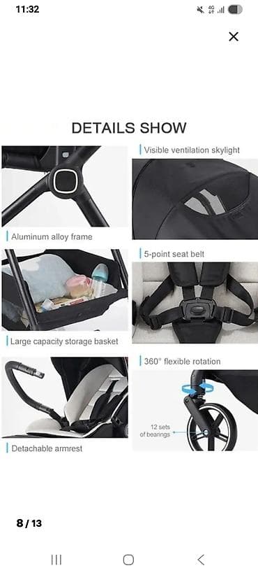 Прогулочная коляска-трансформер (рамa + прогулочный блок), цвет at lalafo.kg — 5 Прогулочная коляска-трансформер (рамa + прогулочный блок), цвет — 5