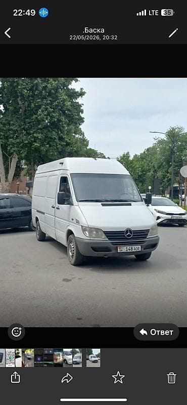 Mercedes-Benz Спринтер: 2002 г., Механика, Дизель, Фургон at lalafo.kg Mercedes-Benz Спринтер: 2002 г., Механика, Дизель, Фургон