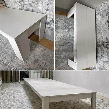 Стол трансформер Для кухни, Раскладной стол, цвет - Белый at lalafo.kg Стол трансформер Для кухни, Раскладной стол, цвет - Белый