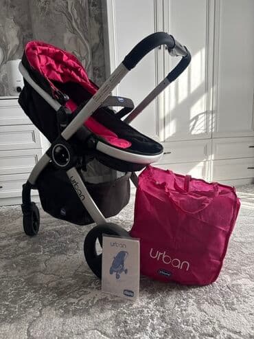 Коляска, цвет - Розовый, Б/у at lalafo.kg Коляска, цвет - Розовый, Б/у