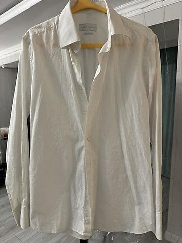 1) Классическая белая рубашка Carlo плотная . Размер S . Цена at lalafo.kg 1) Классическая белая рубашка Carlo плотная . Размер S . Цена