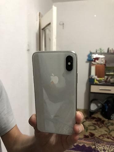 IPhone X, 64 ГБ, Серебристый, 100 % at lalafo.kg IPhone X, 64 ГБ, Серебристый, 100 %