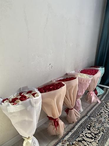 LED гирляндалар: Авторские букеты из атласных роз - Композиции ручной работы из lalafo.kg да — 7 LED гирляндалар: Авторские букеты из атласных роз - Композиции ручной работы из — 7