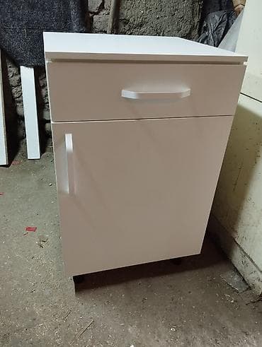 Тумба для кухни, Новый, Без мойки, Напольная, ДСП, Самовывоз, цвет - Белый at lalafo.kg Тумба для кухни, Новый, Без мойки, Напольная, ДСП, Самовывоз, цвет - Белый