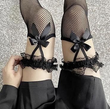 Лосиналар, леггинсылар: Чулки-сеточка с подвязками и бантами Beileisi ( - Формат: чулки из lalafo.kg да — 3 Лосиналар, леггинсылар: Чулки-сеточка с подвязками и бантами Beileisi ( - Формат: чулки из — 3