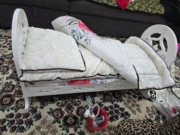 Люлька, Качалка, Дерево, цвет - Белый at lalafo.kg Люлька, Качалка, Дерево, цвет - Белый