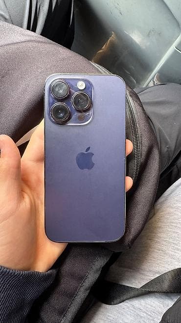 IPhone 14 Pro, Б/у, 128 ГБ, Deep Purple, Чехол, 93 % at lalafo.kg IPhone 14 Pro, Б/у, 128 ГБ, Deep Purple, Чехол, 93 %