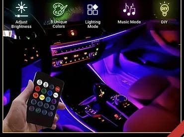 Автомобильная RGB‑подсветка салона с управлением через приложение и at lalafo.kg Автомобильная RGB‑подсветка салона с управлением через приложение и