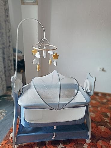 Люлька, Колыбель, Металл, цвет - Синий at lalafo.kg Люлька, Колыбель, Металл, цвет - Синий