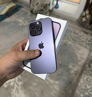 IPhone 14 Pro, Б/у, 256 ГБ, Deep Purple, Зарядное устройство, Защитное стекло, Кабель, 77 % at lalafo.kg IPhone 14 Pro, Б/у, 256 ГБ, Deep Purple, Зарядное устройство, Защитное стекло, Кабель, 77 %